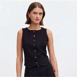Madewell Black Vest Top